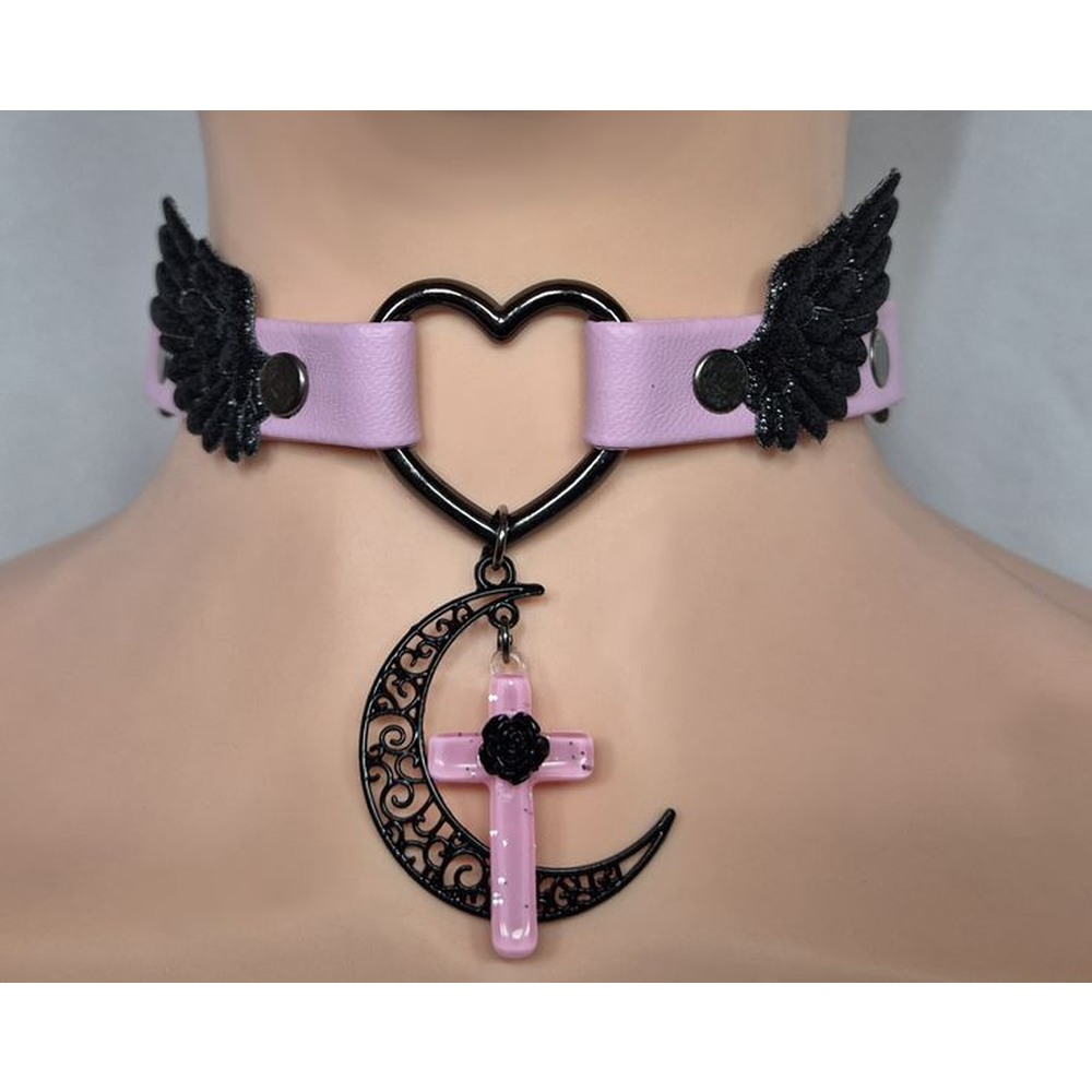 NekoGirl Collars - Angelic baddie handmade foulard - Rose